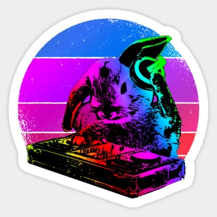 Cool Music Rabbit Mixer Board DJ Sticker